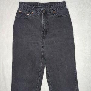 Vintage Levis Jeans Women 11M Black Denim 512 Slim Fit Tapered Leg 1996 USA